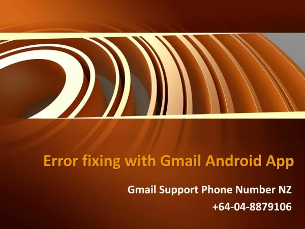Error fixing with Gmail Android App