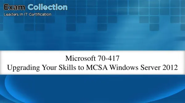 70-417 Microsoft Real Exam Questions - 100% Free VCE Files