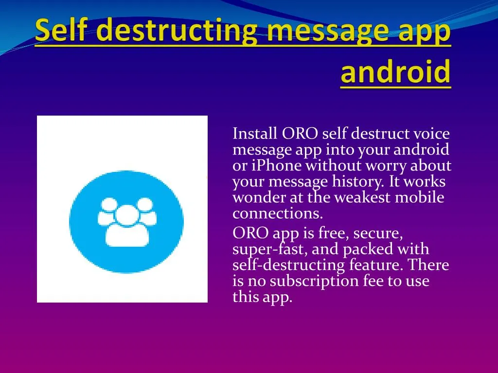 self destructing message app android