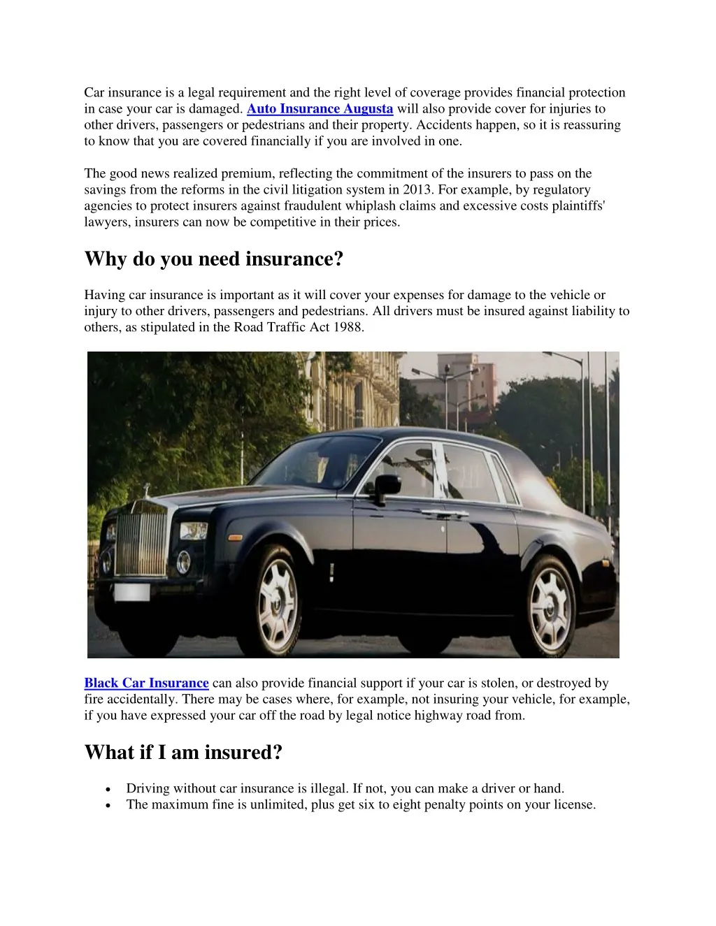 car insurance is a legal requirement