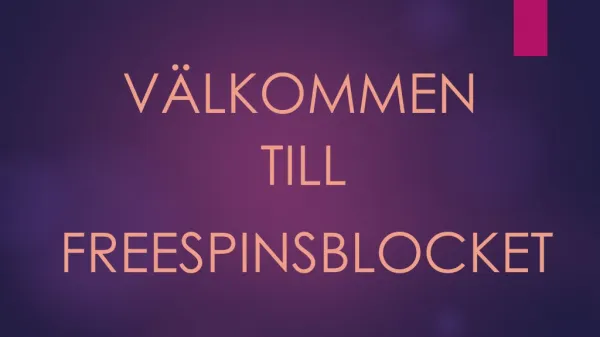 v lkommen till freespinsblocket