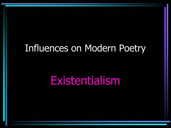 Influences on Modern Poetry