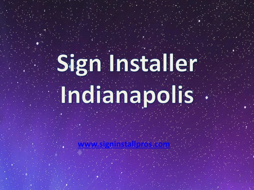 sign installer indianapolis