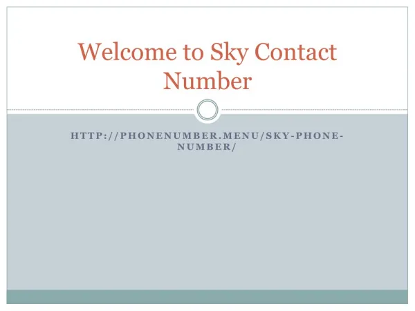 sky contact number