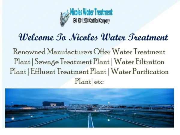 Effluent Treatment Plant In Delhi