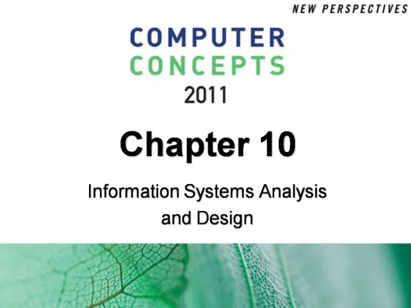 Information Systems Analysis and Design