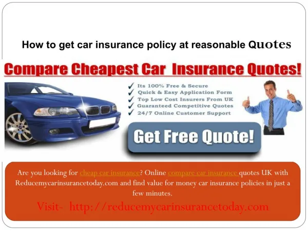 cheap car insurance -Online compare car insurance-Reducemycarinsurancetoday.com