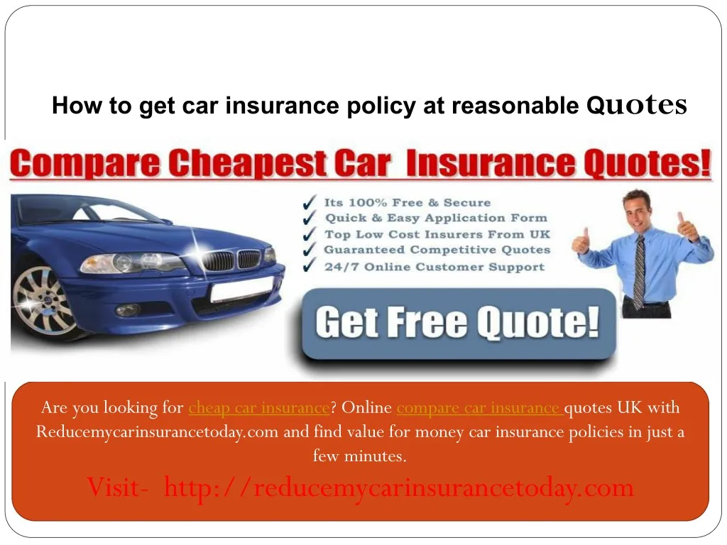 how to get car insurance policy at reasonable