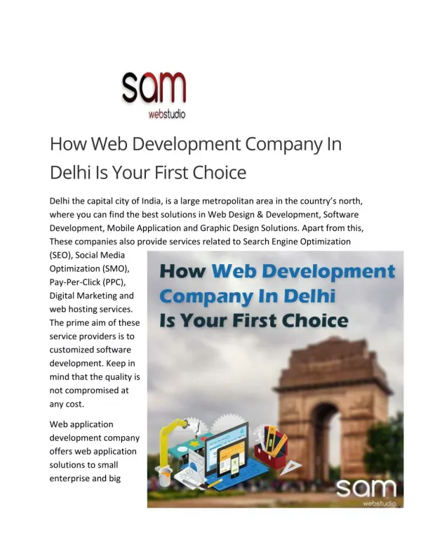How Web Development Company In Delhi Is Your First Choice