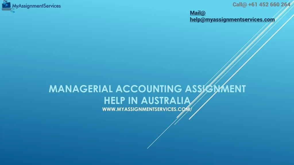 managerial accounting assignment help in australia www myassignmentservices com