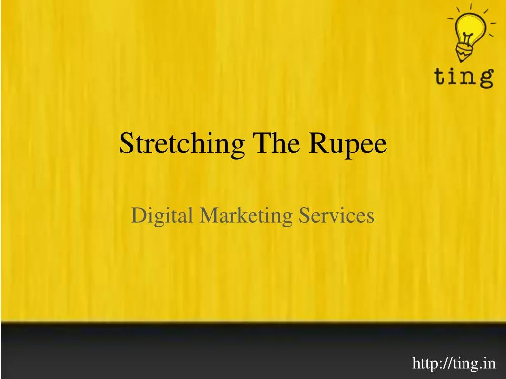 stretching the rupee