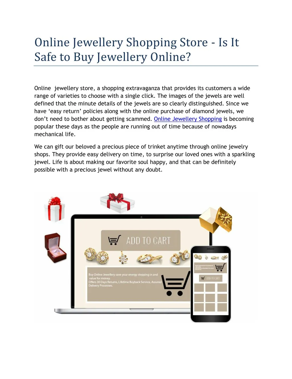 online jewellery shopping store is it safe