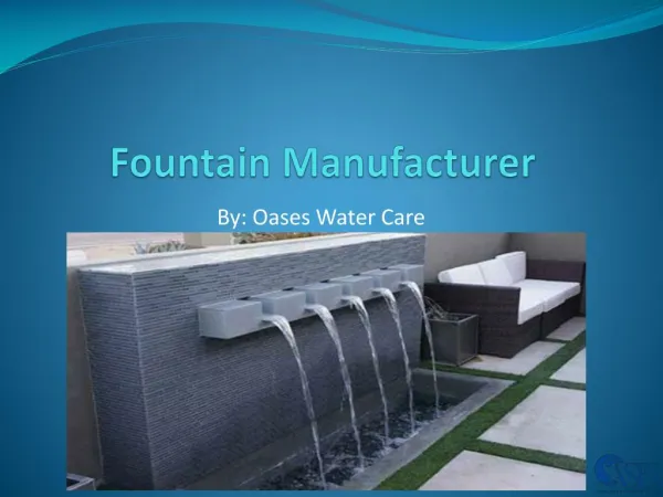 Fountain Manufacturer