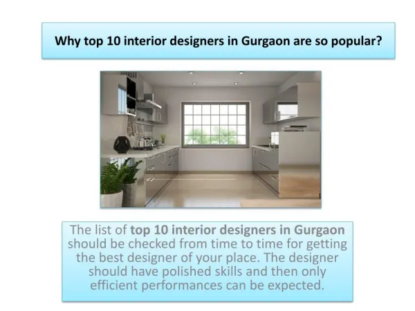 Why top 10 interior designers in Gurgaon are so popular?