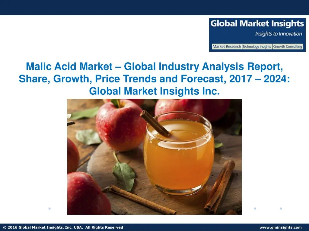 malic acid market global industry analysis report