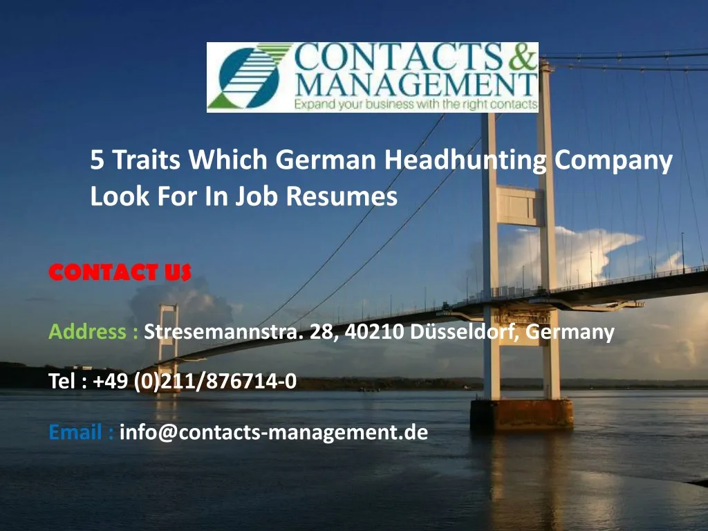 5 traits which german headhunting company look