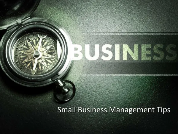 Small Business Management Tips