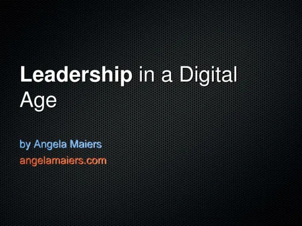 Leadership in the Digital Age