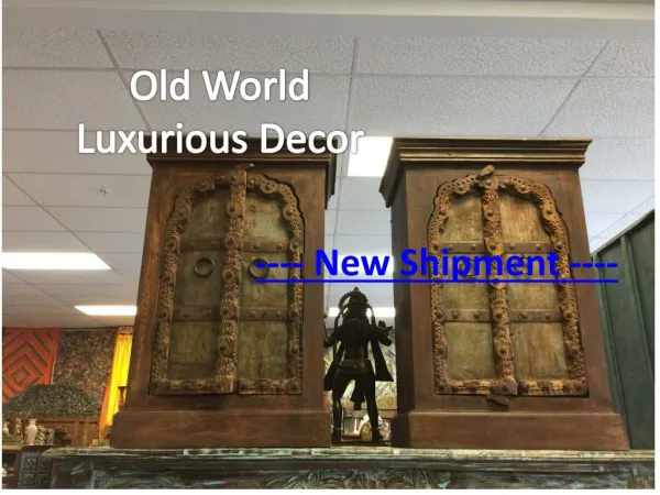 Old World Luxurious Antique Decor