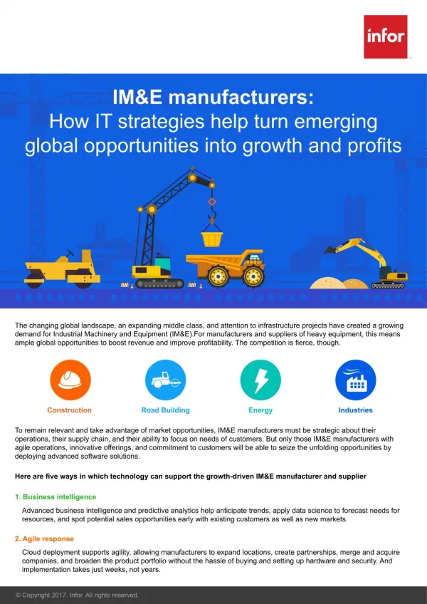 IT Strategies to Create Profitable Opportunities in Industrial Manufacturing