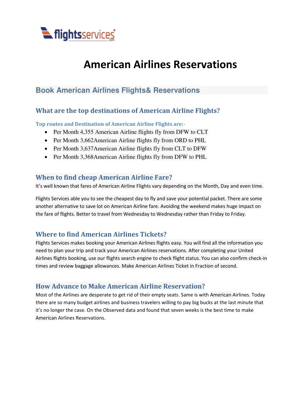 american airlines reservations book american