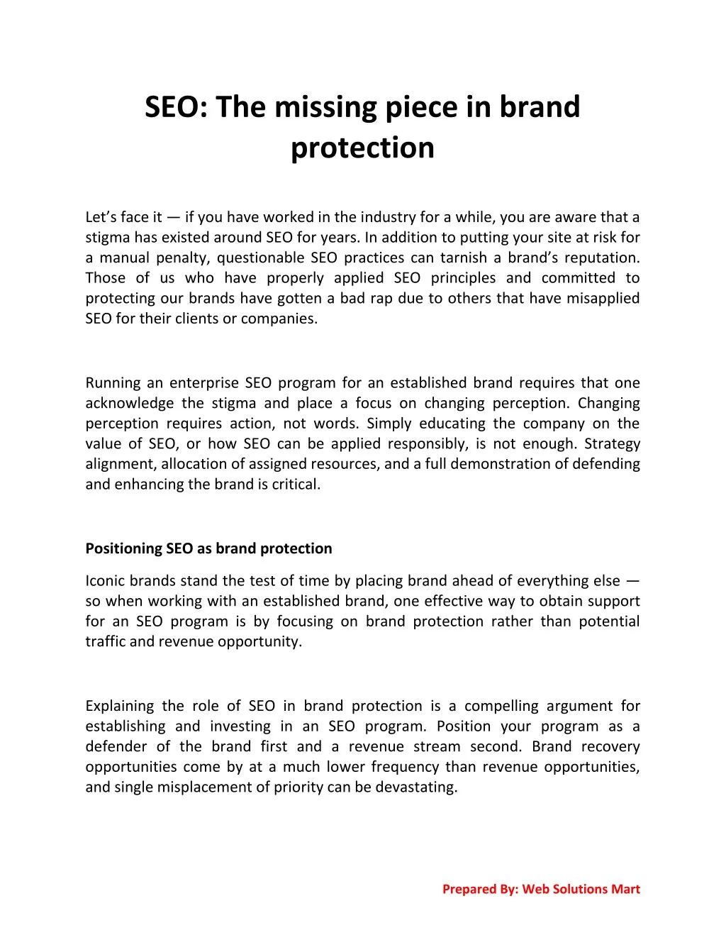 seo the missing piece in brand protection