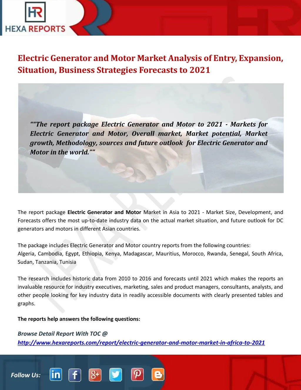 electric generator and motor market analysis