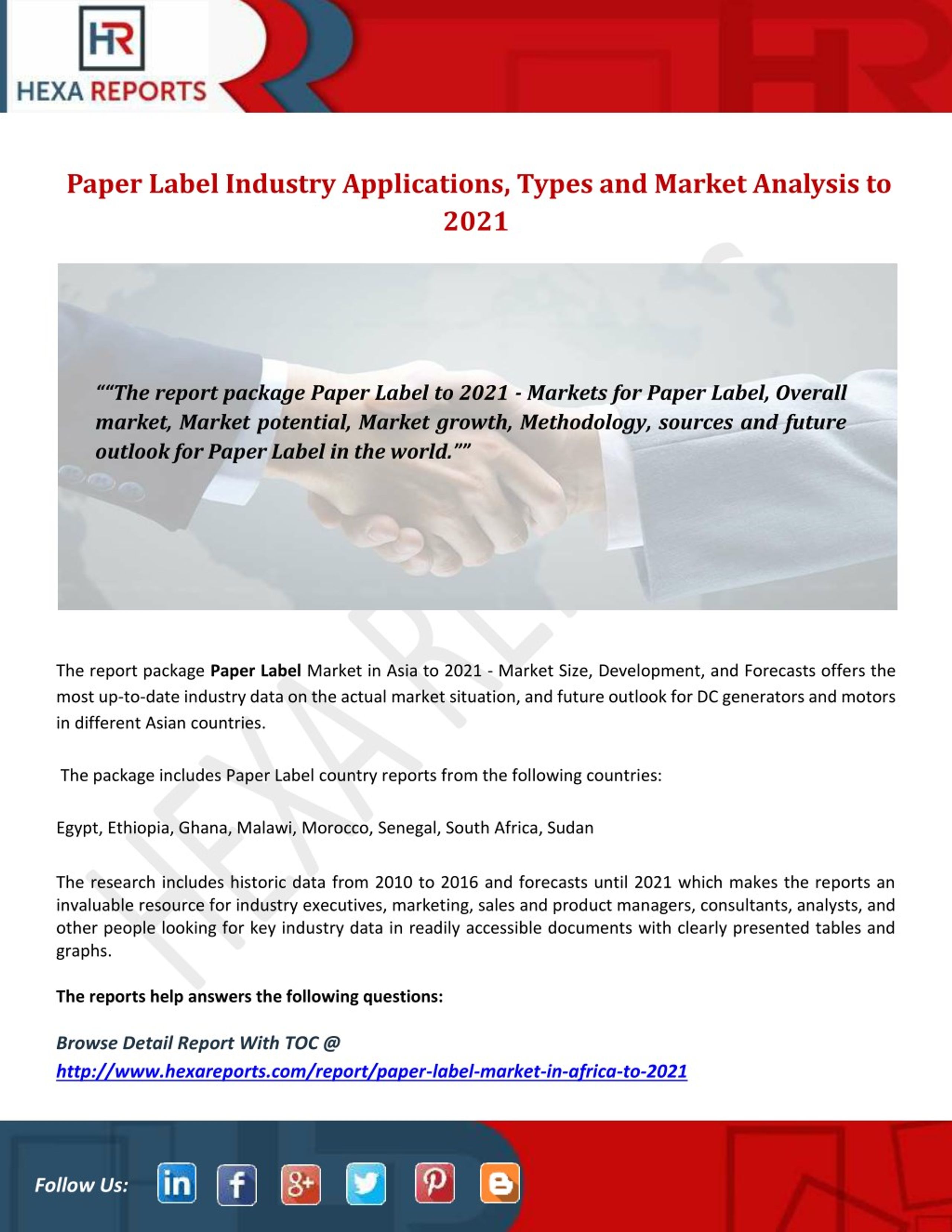 PPT - Paper Label Industry Applications, Types and Market Analysis to ...