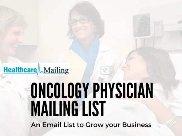 Oncology Physician Mailing List