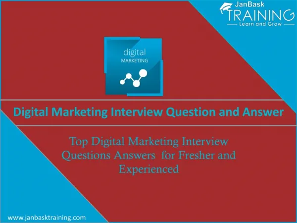 Top Digital Marketing Interview Question and Answers for Fresher and experience
