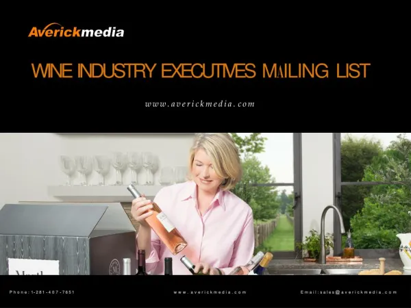 Wine Industry Executives Mailing List
