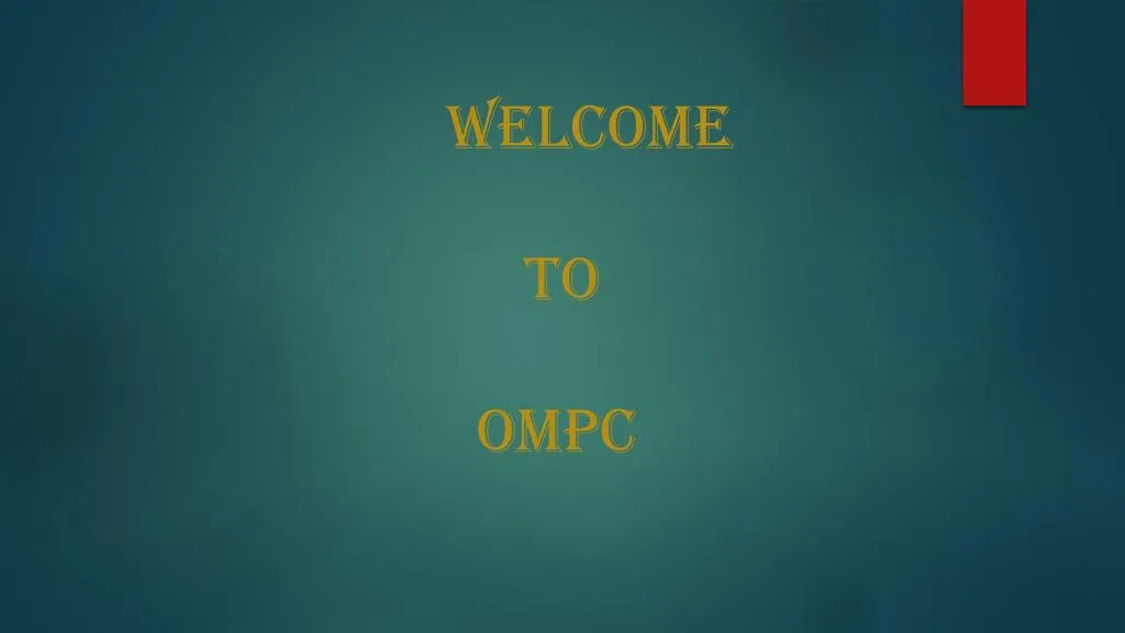 welcome to ompc