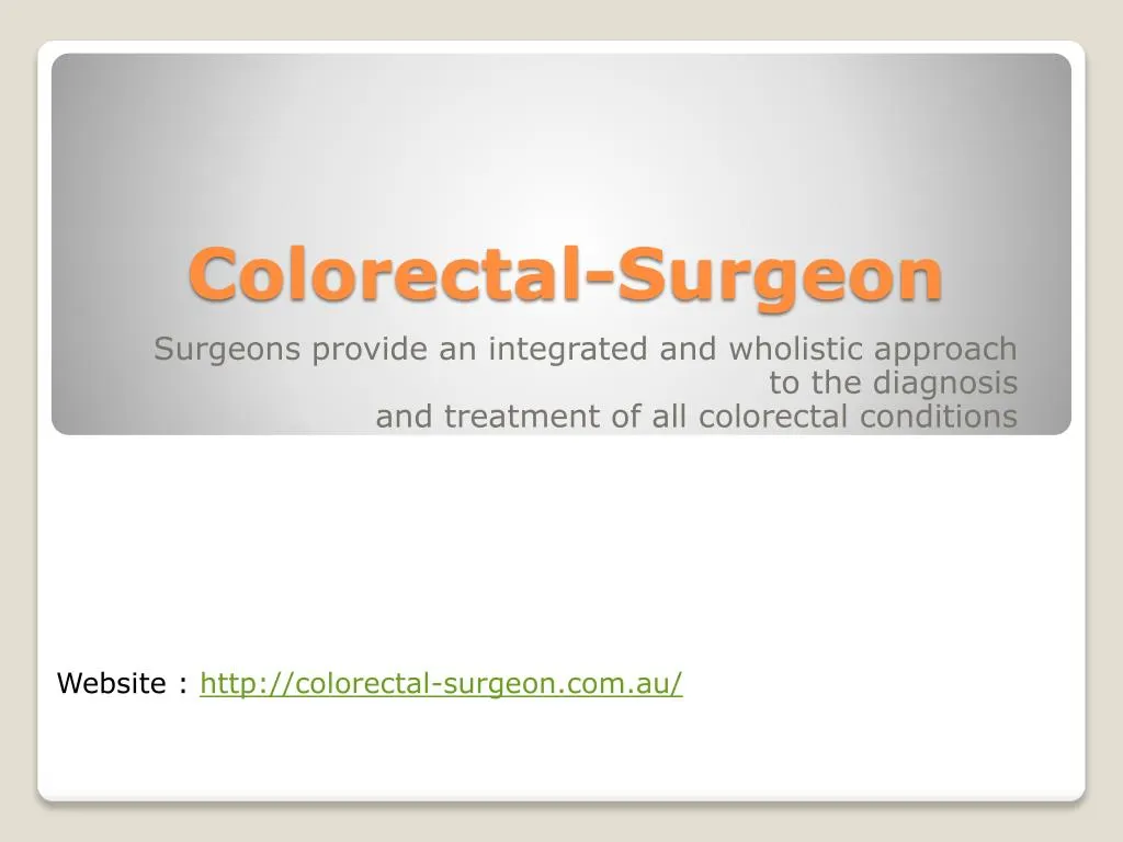 colorectal surgeon