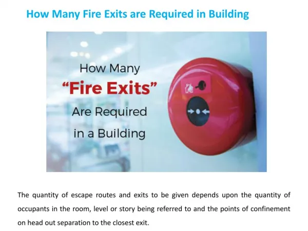 How Many Fire Exits Are Required in a Building