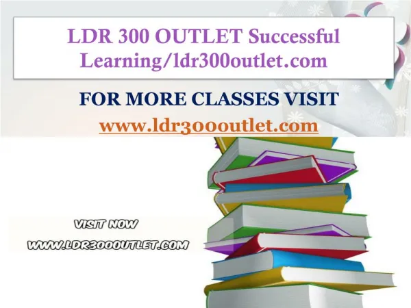 LDR 300 OUTLET Successful Learning/ldr300outlet.com