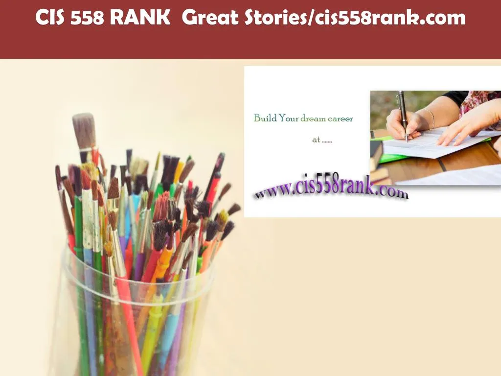 cis 558 rank great stories cis558rank com