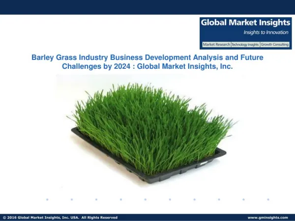 Barley Grass Industry Business Development Analysis and Future Challenges by 2024