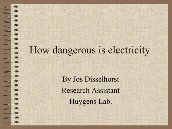 How dangerous is electricity