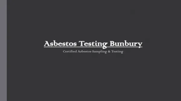 asbestos testing bunbury