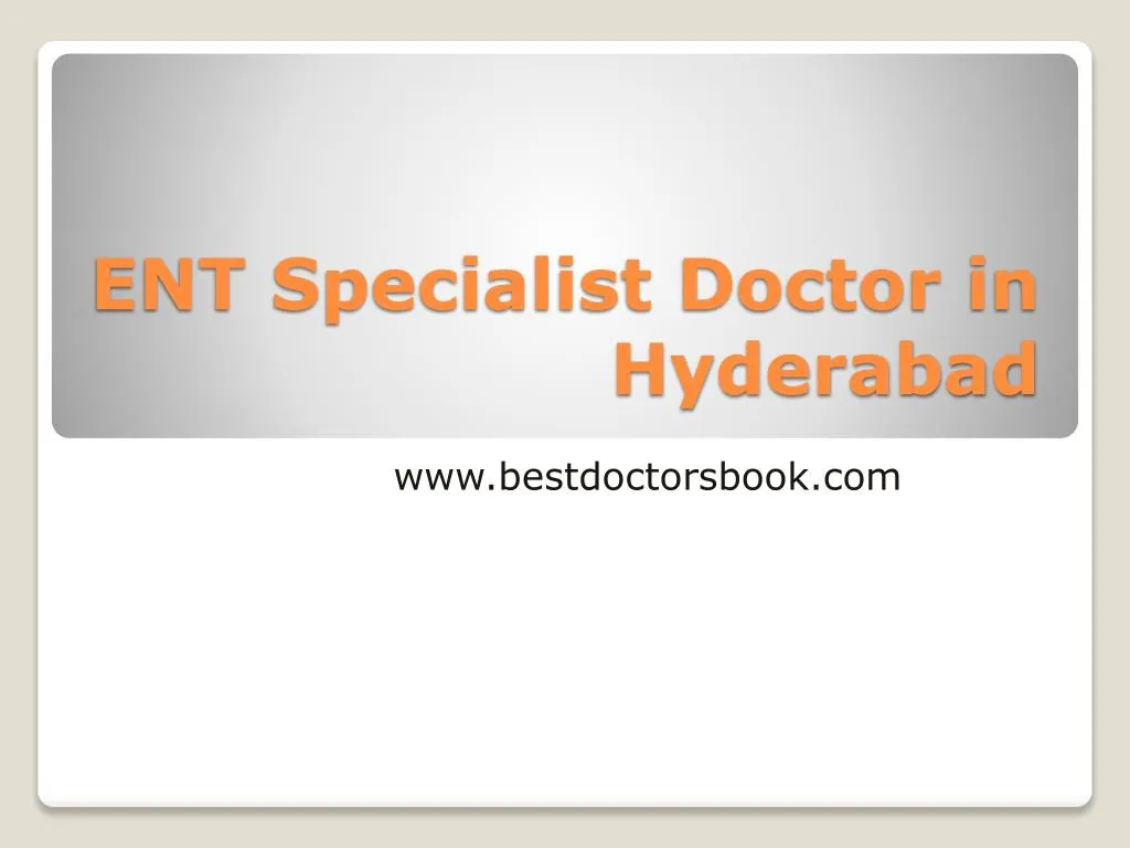 ent specialist doctor in hyderabad