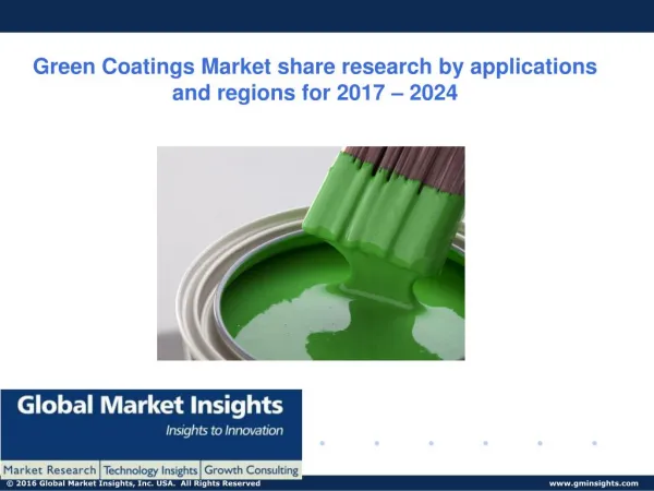 Analysis of Green Coatings Market applications and companies active in the industry