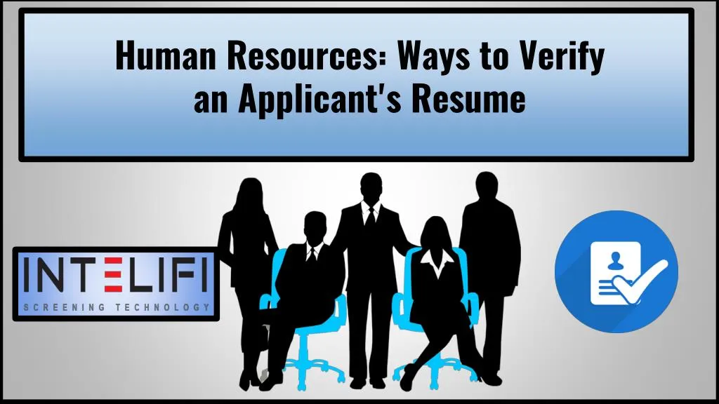 human resources ways to verify an applicant