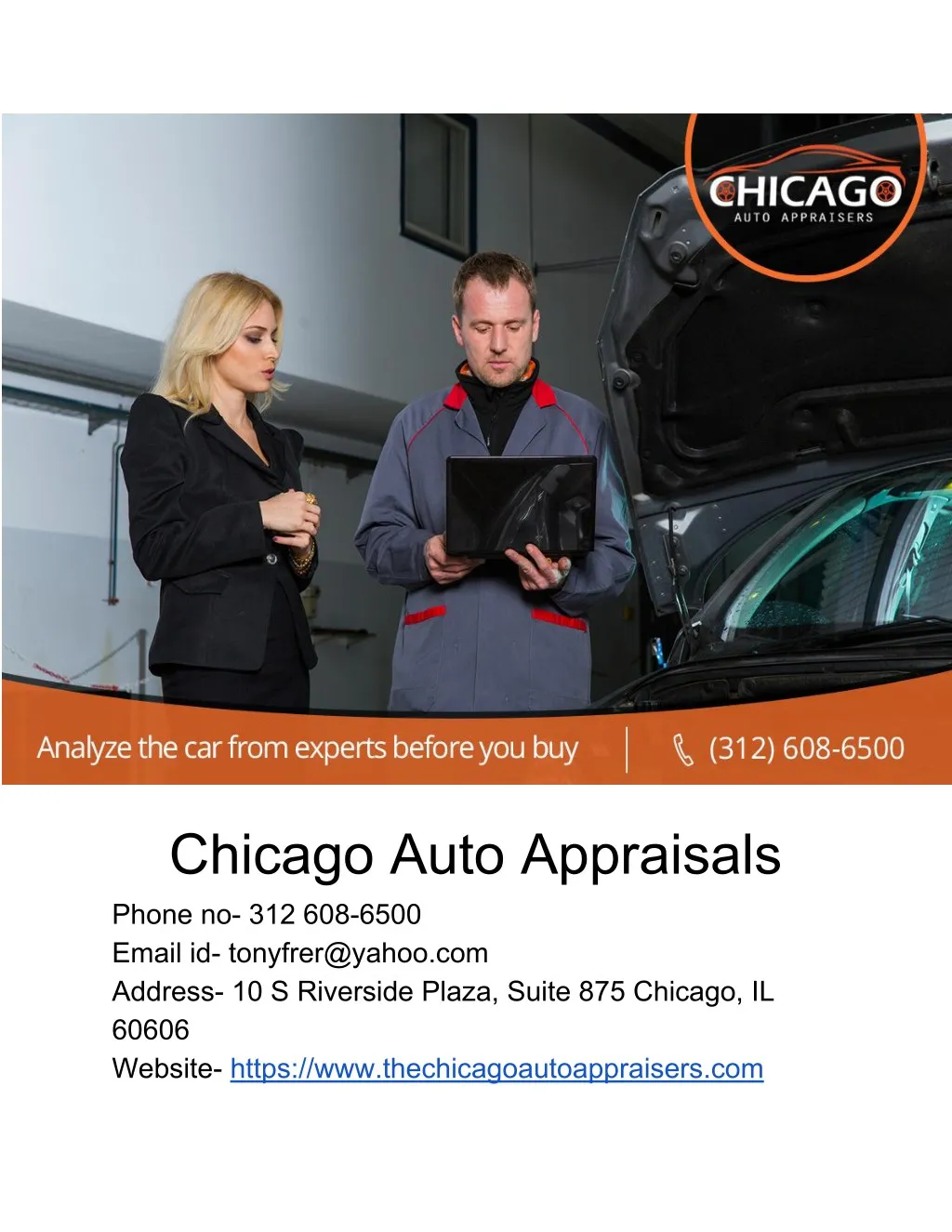 chicago auto appraisals phone no 312 608 6500