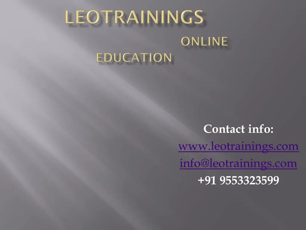 leotrainings online education