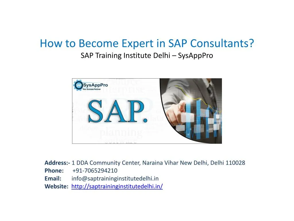 how to become expert in sap consultants sap training institute delhi sysapppro