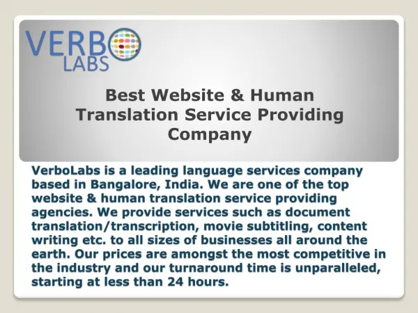 Best Website & Human Translation Service Providing Company