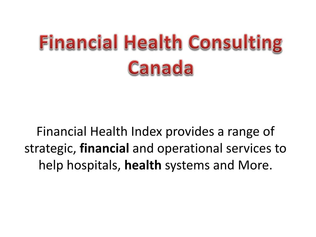 financial health consulting canada