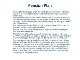 Pension Plans - slide 1