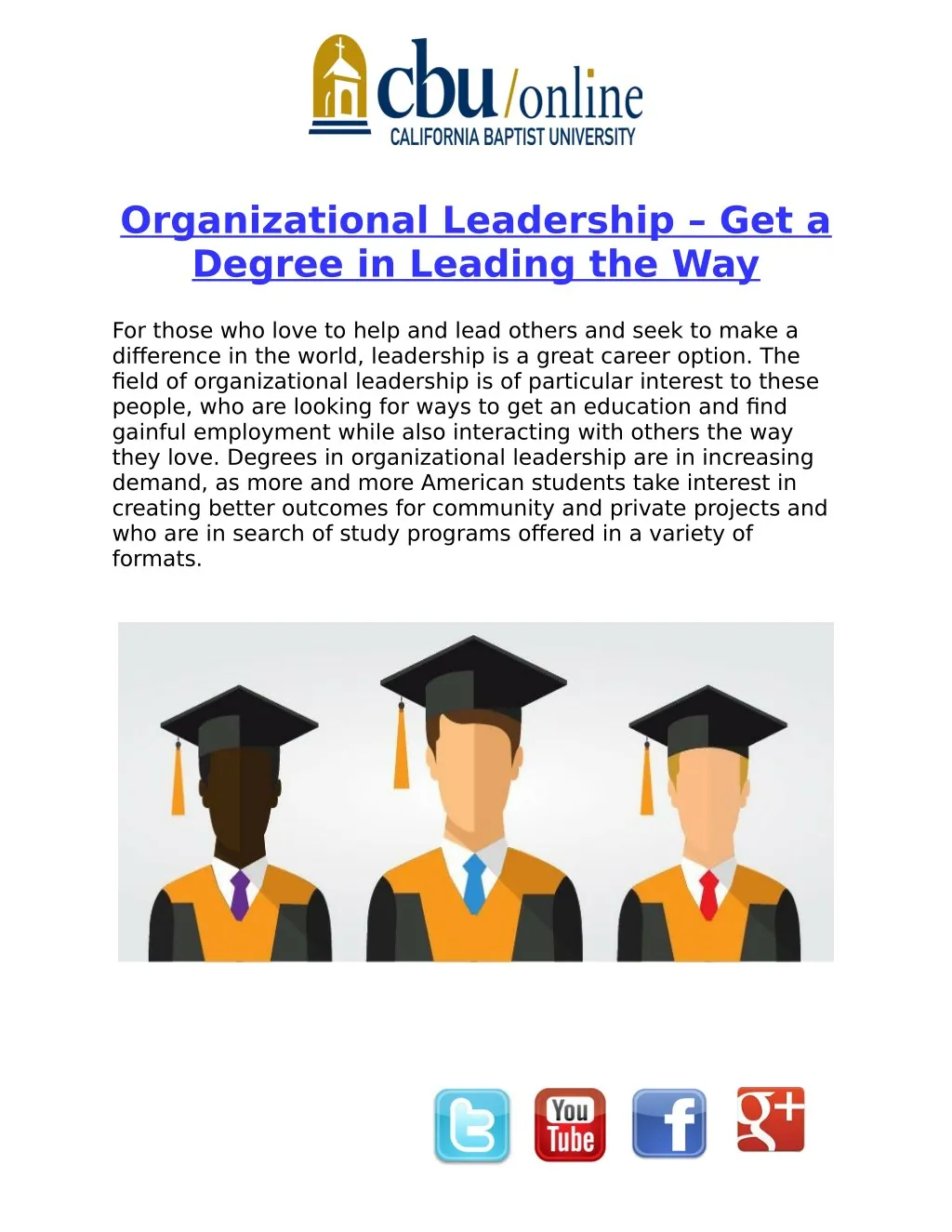 organizational leadership get a degree in leading