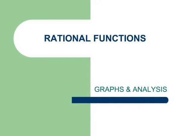 RATIONAL FUNCTIONS